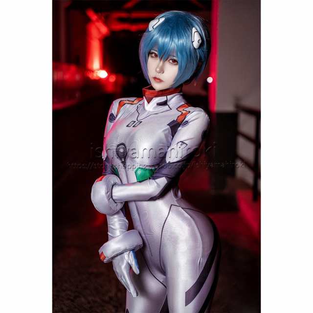 新世紀エヴァンゲリオン EVA風 綾波レイ（あやなみ レイ）コスプレ衣装 cosplayコスチューム ウィッグ 髪飾り 靴追加可 変装 舞台 仮装  ｜au PAY マーケット